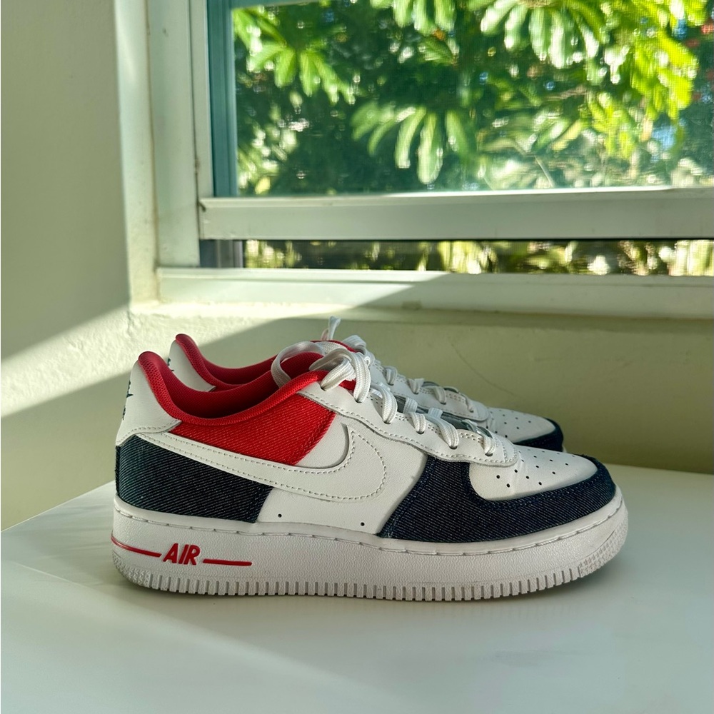 Nike Air Force 1 LV8 (GS) White Midnight Navy